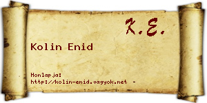 Kolin Enid névjegykártya